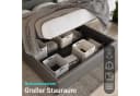 Flieks Polsterbett Grau LED Hydraulischer Stauraum Kunstleder Bild 5