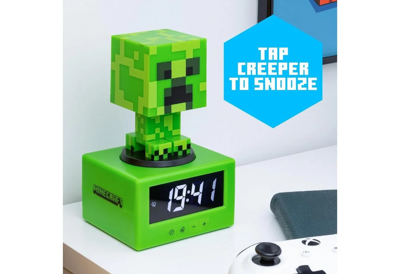 PALADONE Minecraft Creeper Wecker mit Nachtlicht und Sounds - Bild 3