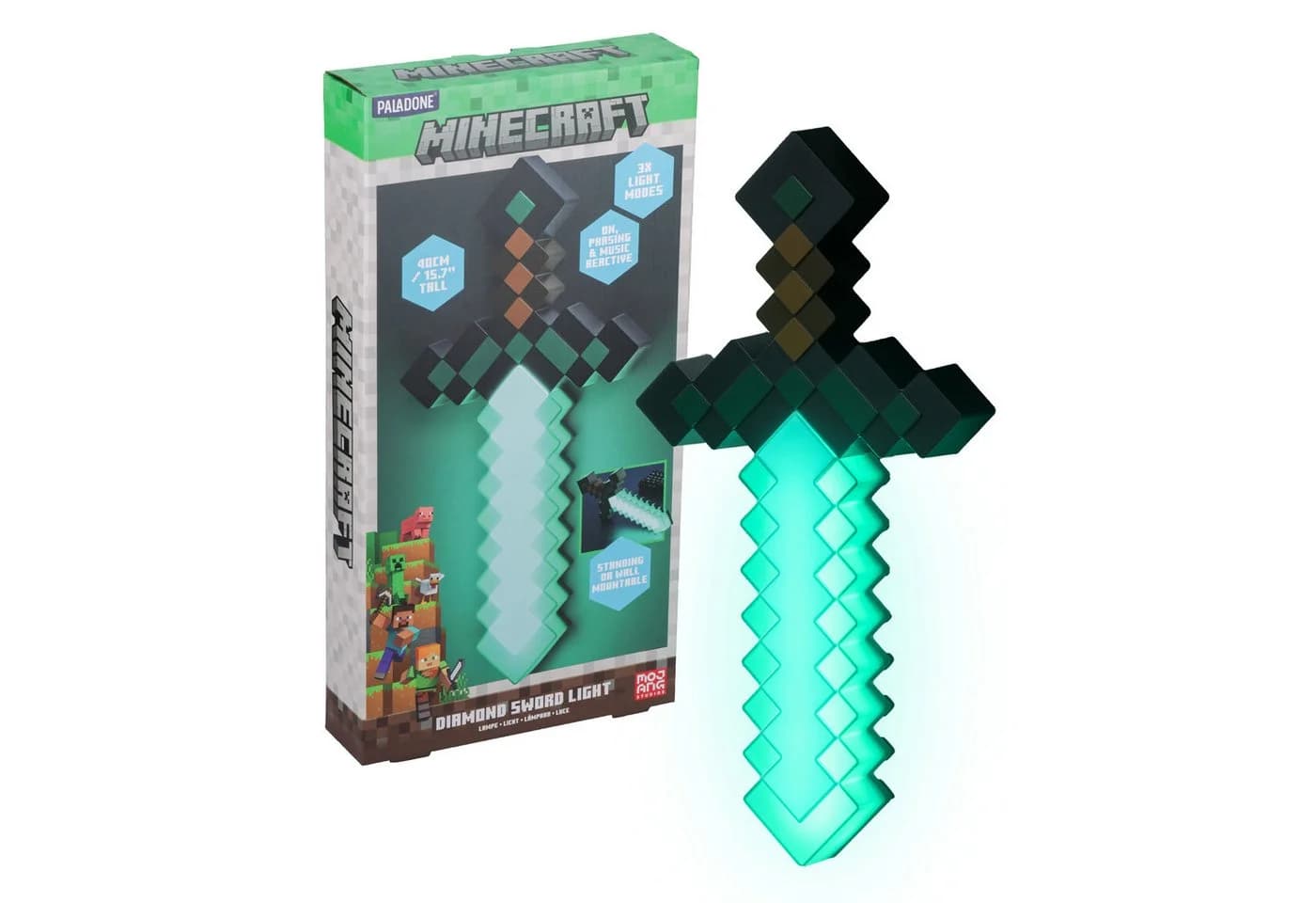 Paladone Minecraft Diamantschwert LED Dekolicht mit Lichtmodi - Bild 3