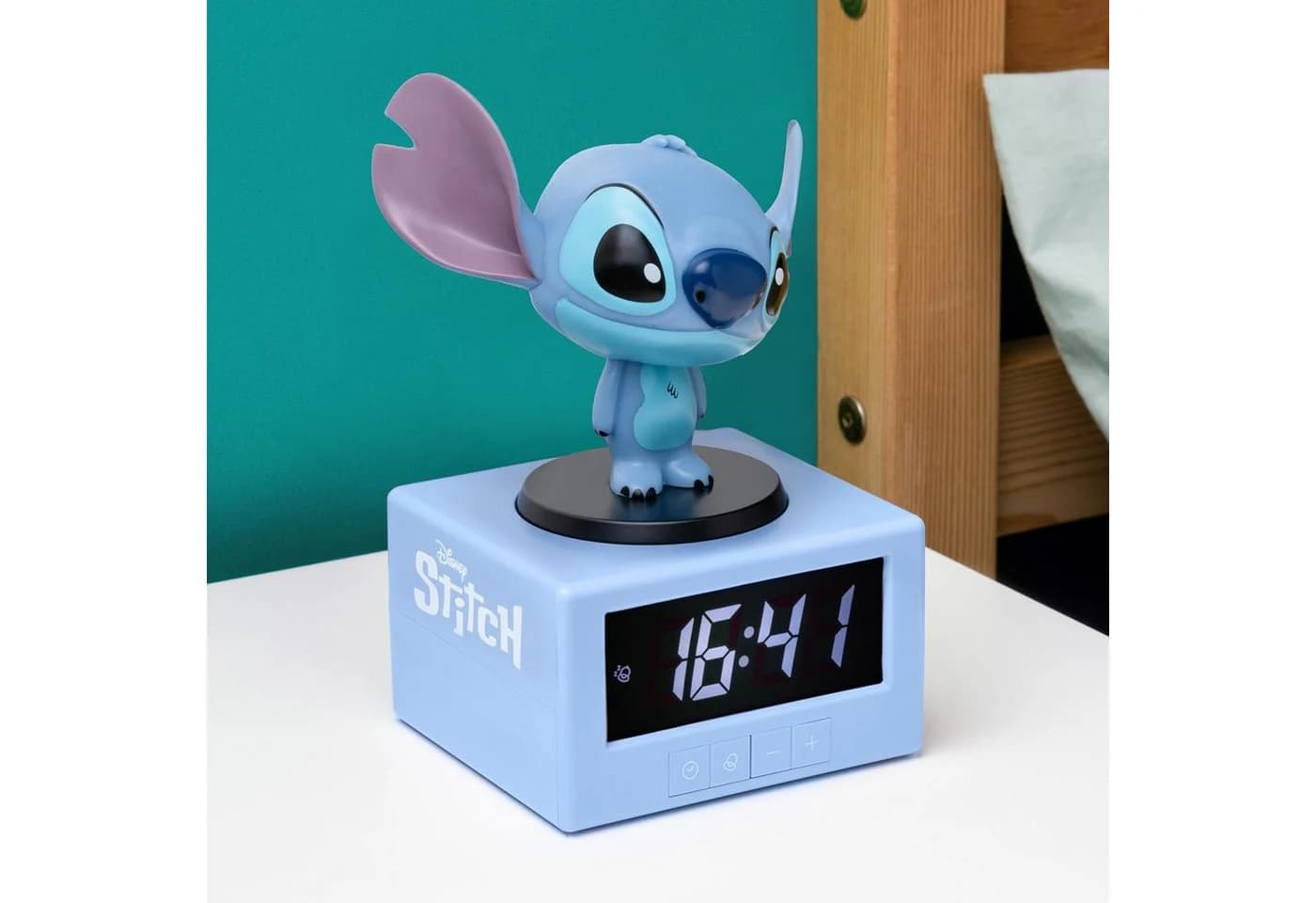 Paladone Kinderwecker Stitch mit Nachtlicht und Musikalarm