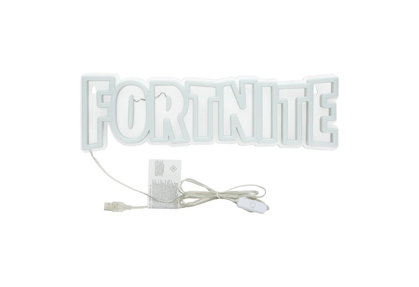 Paladone LED Dekolicht Fortnite LogoLampe Neonlicht Weiß Schwarz
