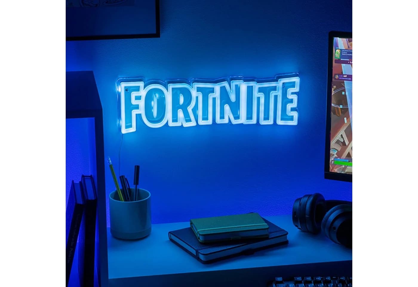 Paladone LED Dekolicht Fortnite LogoLampe Neonlicht Weiß Schwarz - Bild 4