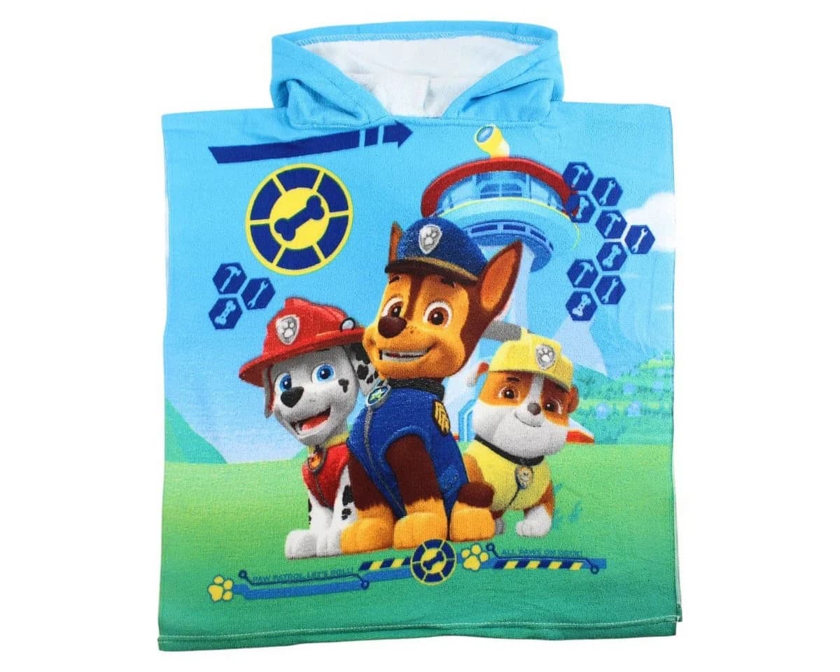 Paw Patrol Badeponcho Kinder Blau mit Kapuze - Bild 2