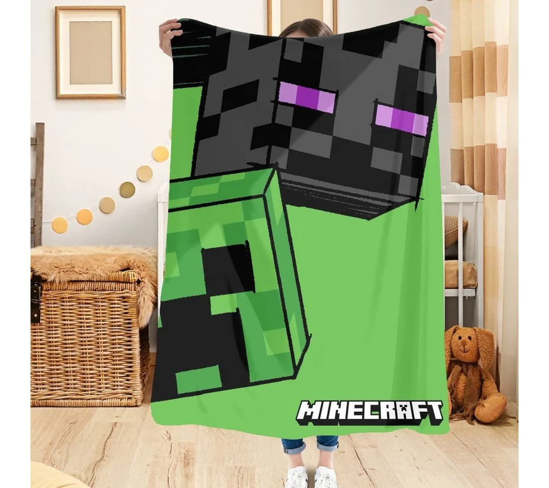 Minecraft Gamer Decke Creeper Design Polyester - Bild 3