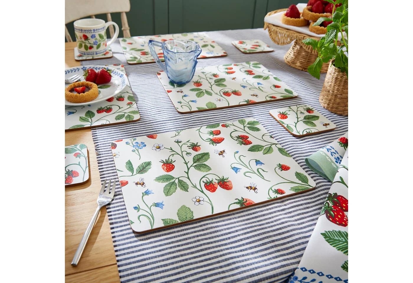 Ulster Weavers Platzset Strawberry Patch 4-tlg. Vintage Landhaus