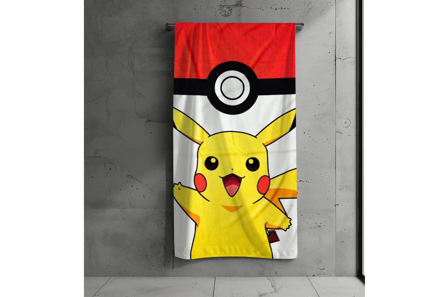 POKÉMON Strandtuch 100% Baumwolle 140x70 cm Weiß