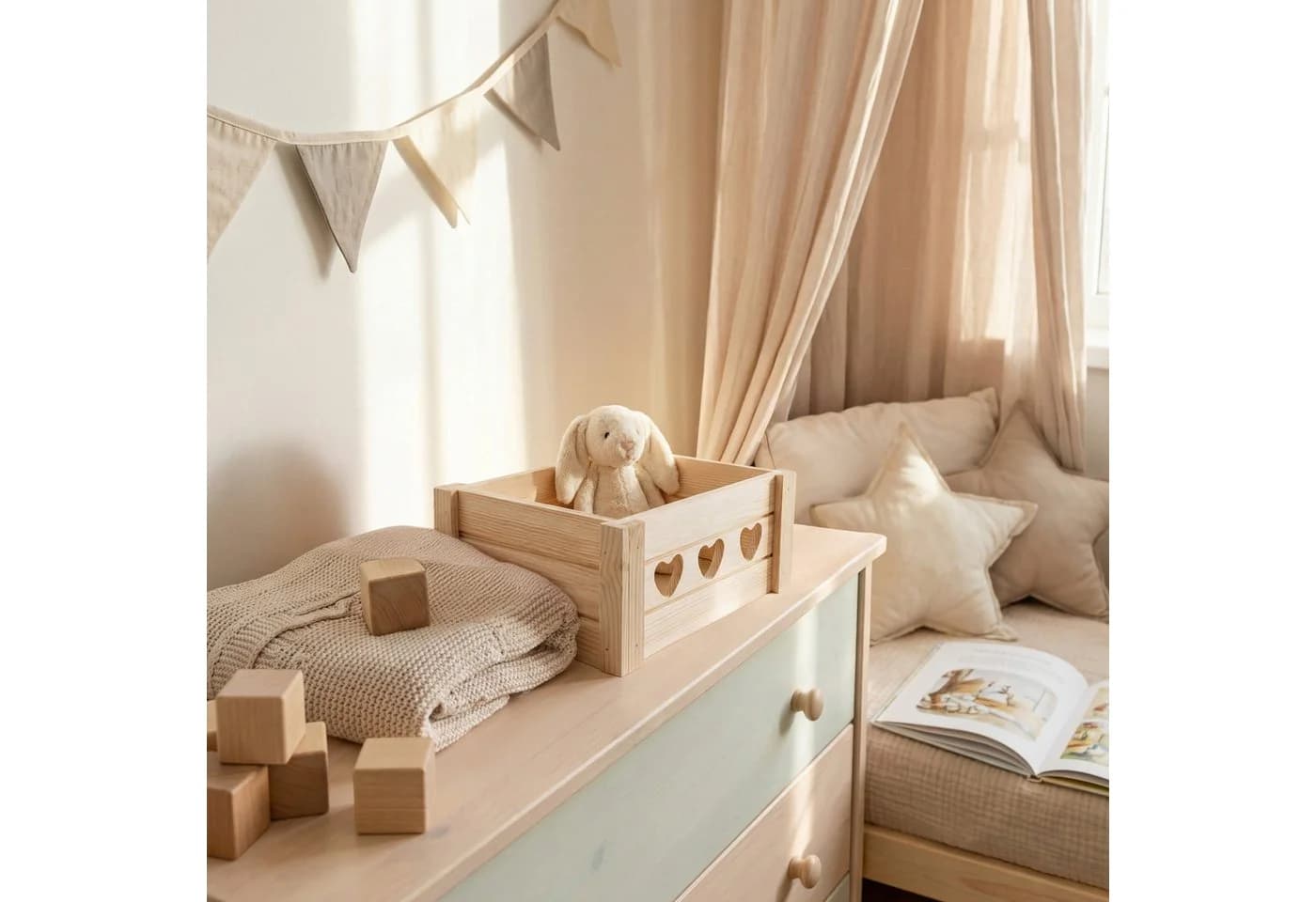 Creative Deco Holzkiste ohne Deckel, Holz Korb