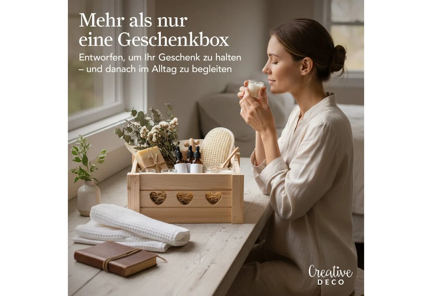 Creative Deco Holzkiste ohne Deckel, Holz Korb - Bild 5
