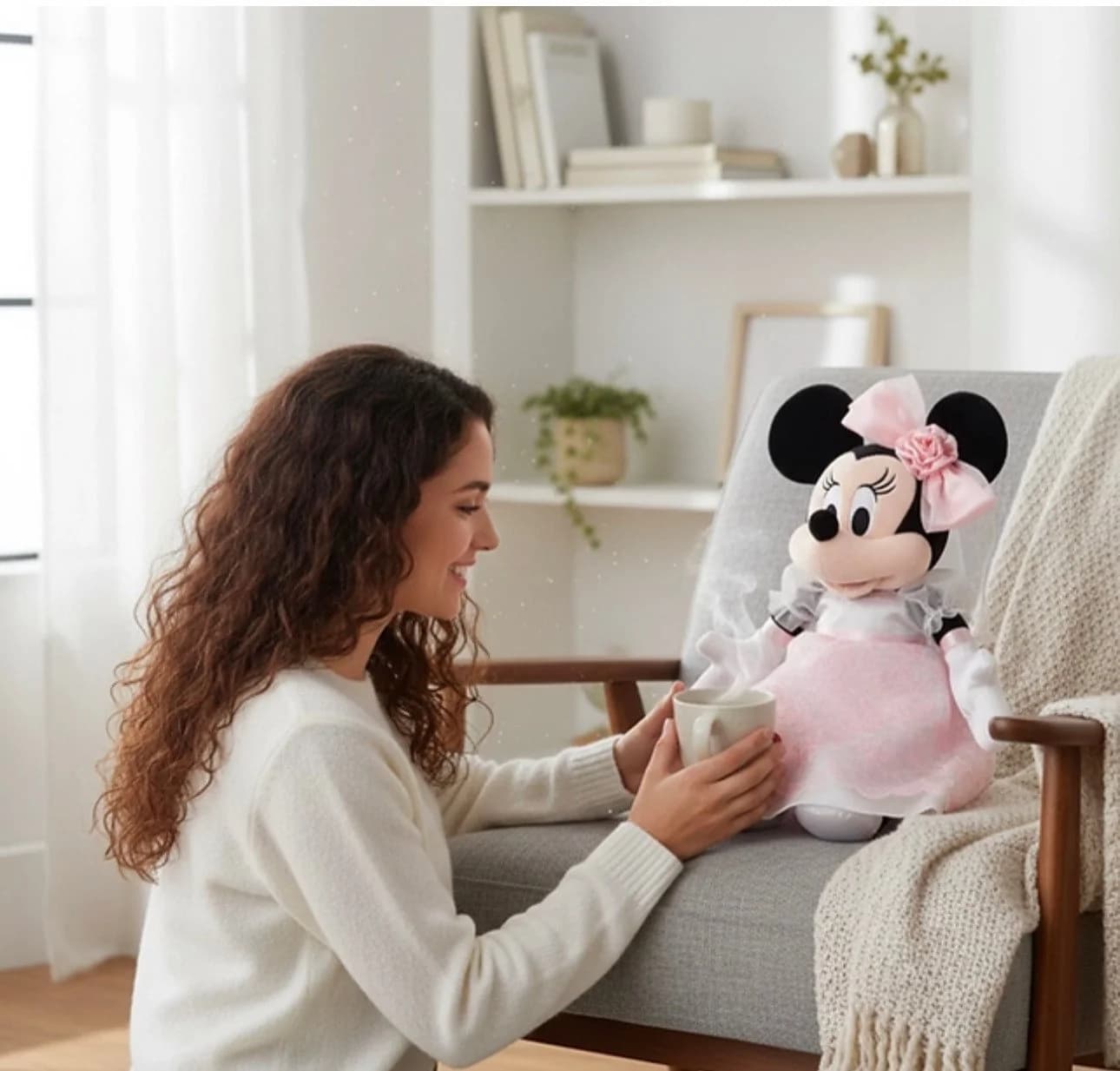 Disney Kuscheltier Minnie Maus Braut Hochzeitskleid Rosa/Weiß Limitiert