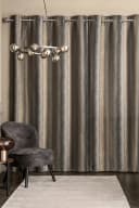 Next Gefütterte Ösenvorhänge mit Metallic-Streifen 2-teilig Schwarz/Silber Bild 1