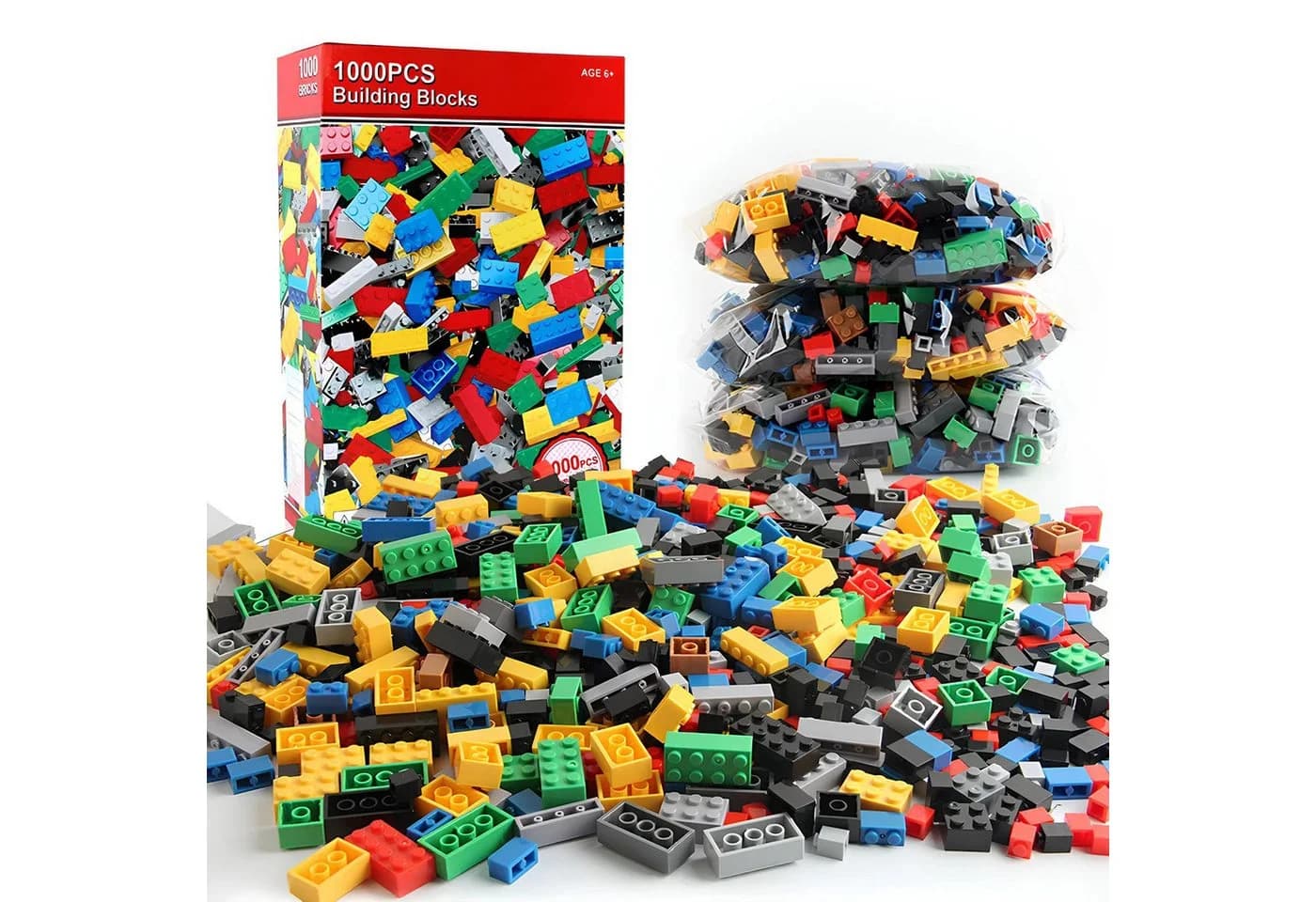 Athlix 1.000 Stück Bausteine Set Bunt Kompatibel mit LEGO ABS - Bild 2
