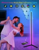 Athlix LED Stehlampe RGB 160cm Flur Lampe Farbwechsel Dimmbar Fernbedienung Bild 1