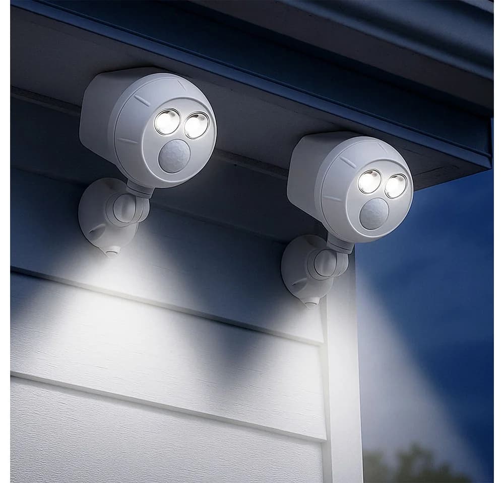 mrbeams LED Außen-Wandleuchte Kaltweiß Bewegungsmelder IP66 2er Set - Bild 3