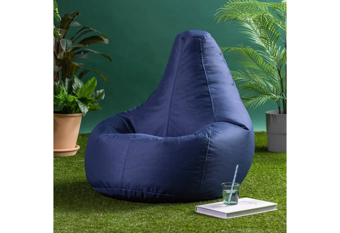 ICON Sitzsack Recliner Outdoor Indoor Gaming Navyblau Wasserfest - Bild 3