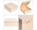Creative Deco Holzkiste mit Deckel und Schloss Braunes Naturholz Bild 3