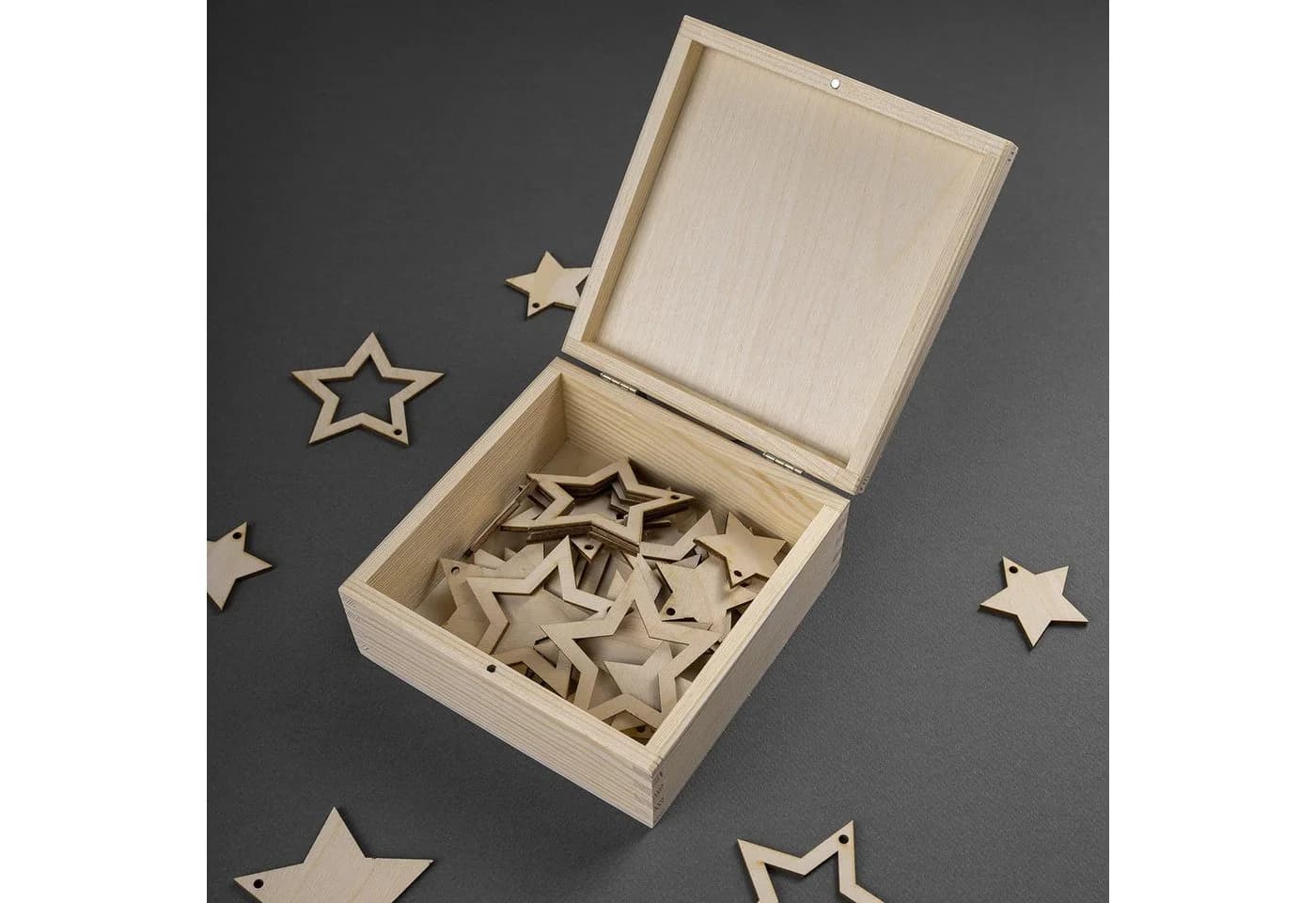 Creative Deco Holzkiste mit Deckel und Schloss Braunes Naturholz - Bild 4