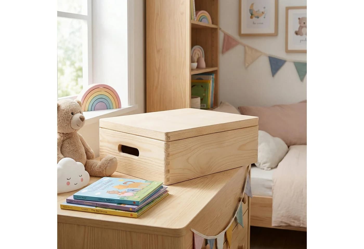 Creative Deco Aufbewahrungsbox Große mit Deckel Natur