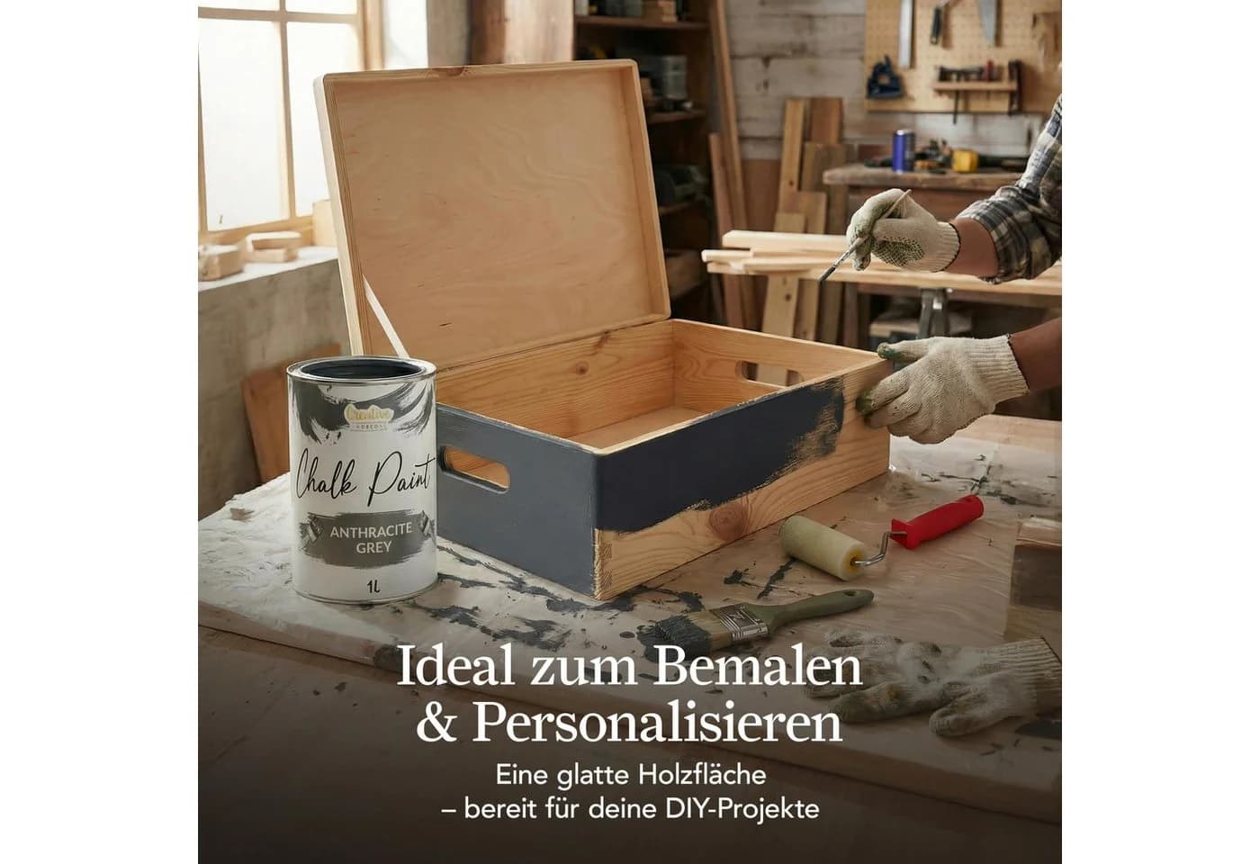 Creative Deco Aufbewahrungsbox Große mit Deckel Natur - Bild 4