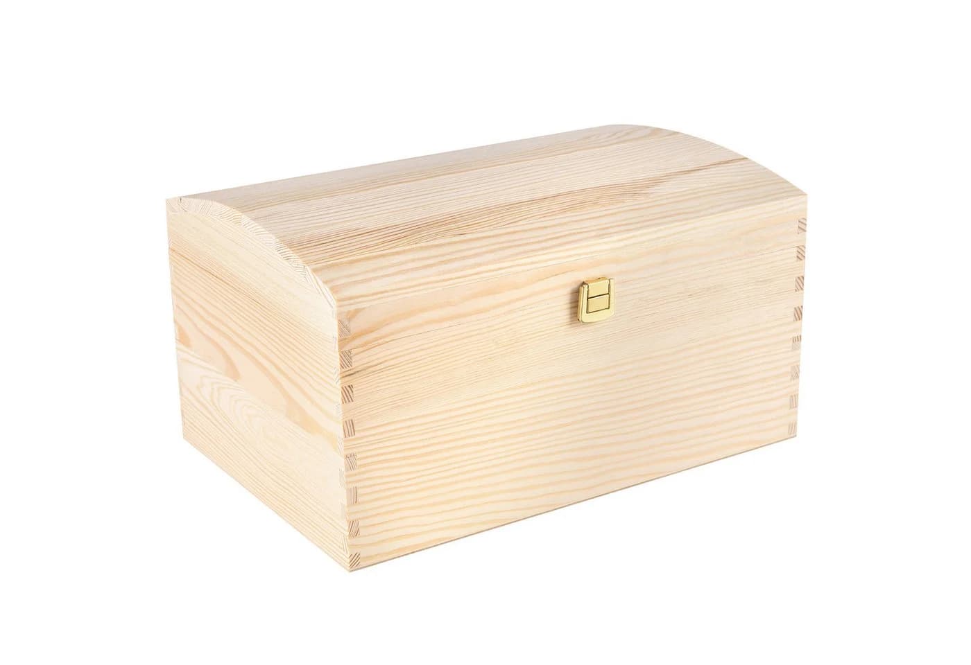 Creative Deco Holzkiste mit Deckel und Schloss - Natur - Bild 2