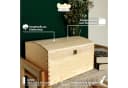 Creative Deco Holzkiste mit Deckel und Schloss - Natur Bild 3