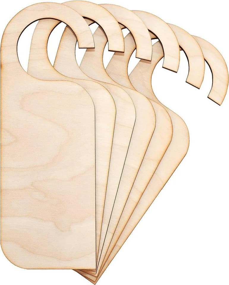 Creative Deco Dekohänger 10x Türschild Holz zum Beschriften - Bild 2