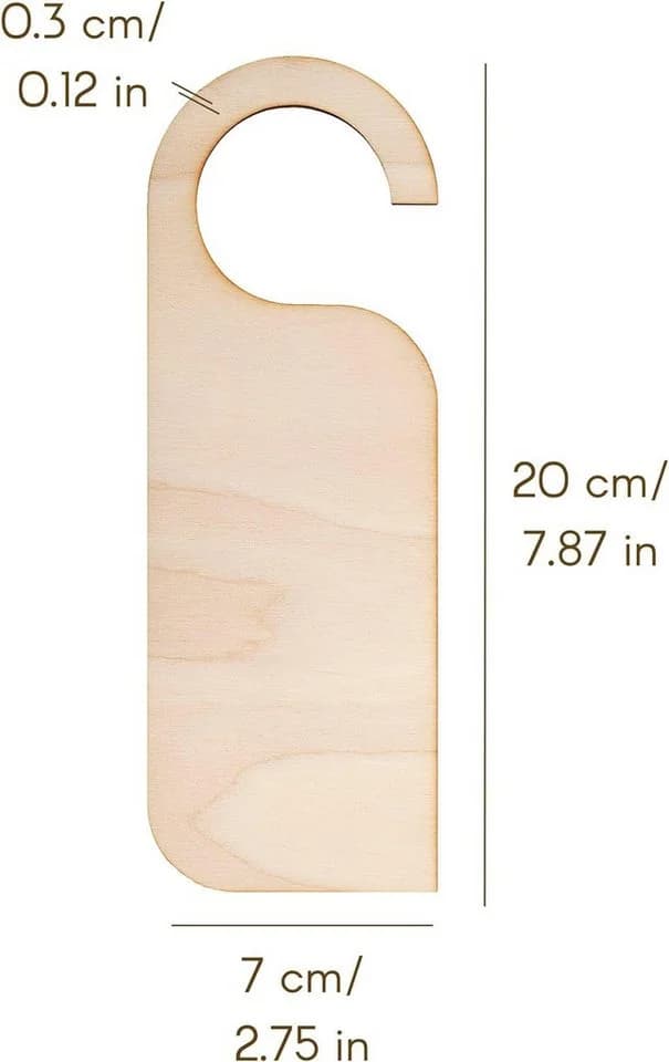 Creative Deco Dekohänger 10x Türschild Holz zum Beschriften - Bild 3