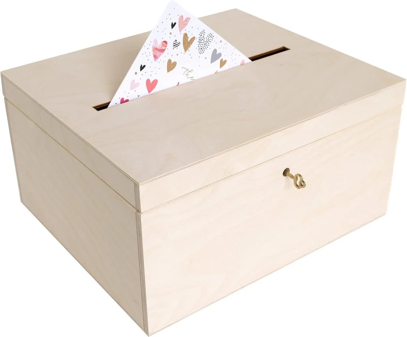 Creative Deco Aufbewahrungsbox Holzkiste mit Schloss und Schlüssel - Bild 3