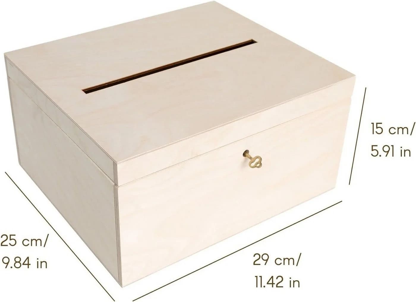 Creative Deco Aufbewahrungsbox Holzkiste mit Schloss und Schlüssel - Bild 5