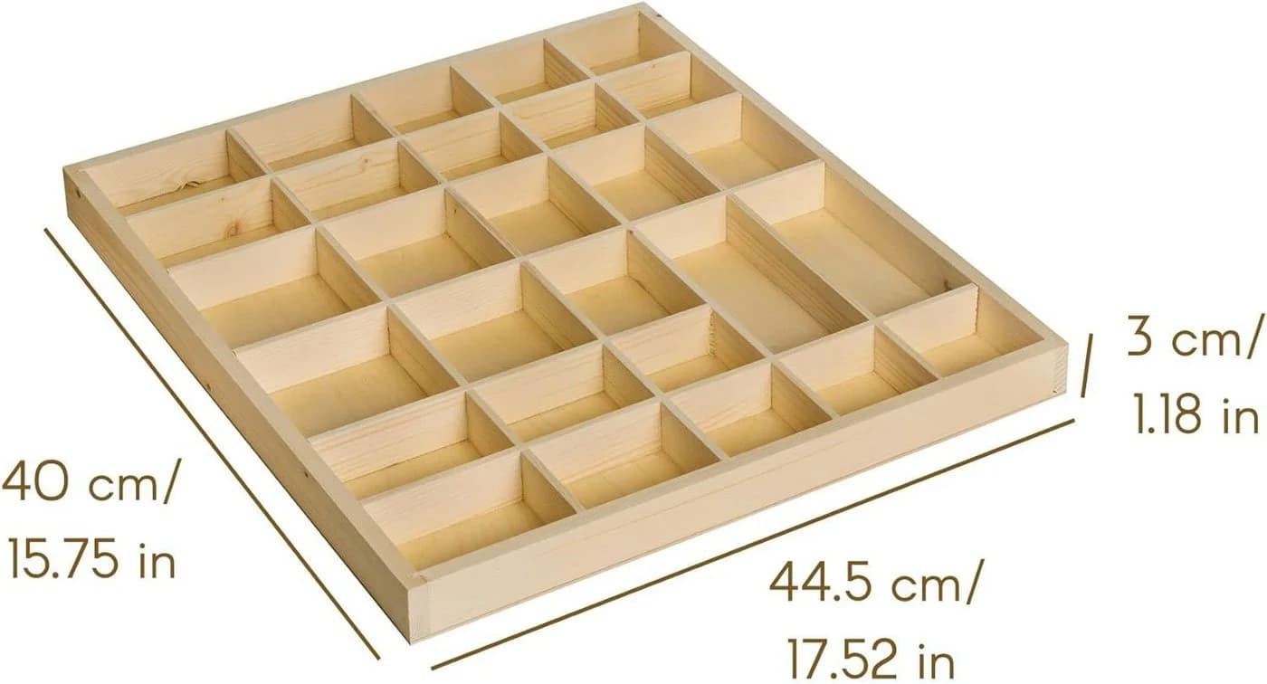 Creative Deco Schubladenbox Holz 28 Fächer Natur - Bild 2