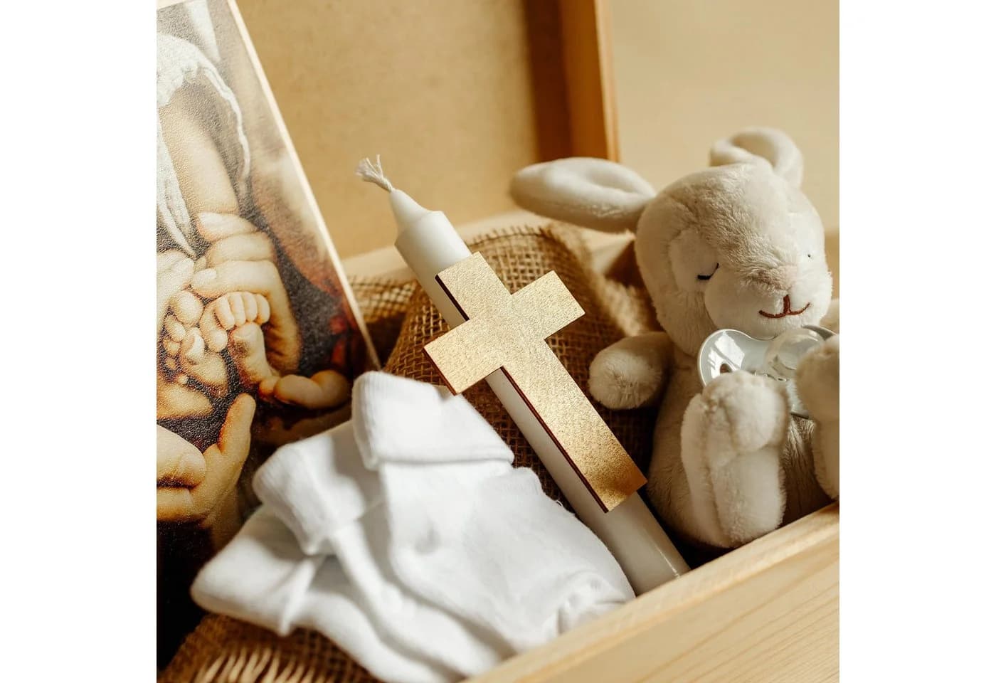 Creative Deco Hängedekoration 10x Kreuz Anhänger Sperrholz - Bild 5