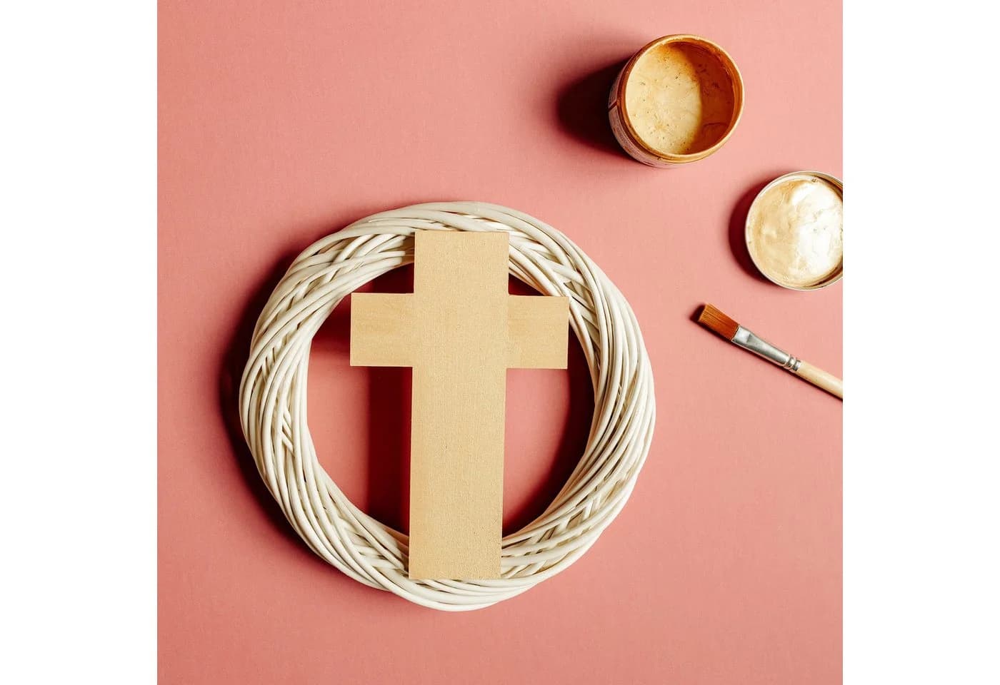Creative Deco Hängedekoration 10x Kreuz Anhänger aus Sperrholz 3mm zum Basteln und Bemalen