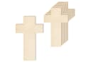 Creative Deco Hängedekoration 10x Kreuz Anhänger aus Sperrholz 3mm zum Basteln und Bemalen Bild 2