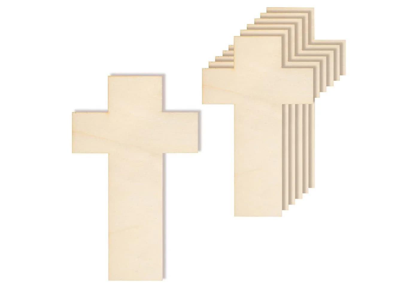 Creative Deco Hängedekoration 10x Kreuz Anhänger aus Sperrholz 3mm zum Basteln und Bemalen - Bild 2