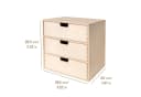 Creative Deco Schubladenbox 3-tlg. Birkensperrholz Mini-Kommode Bild 3