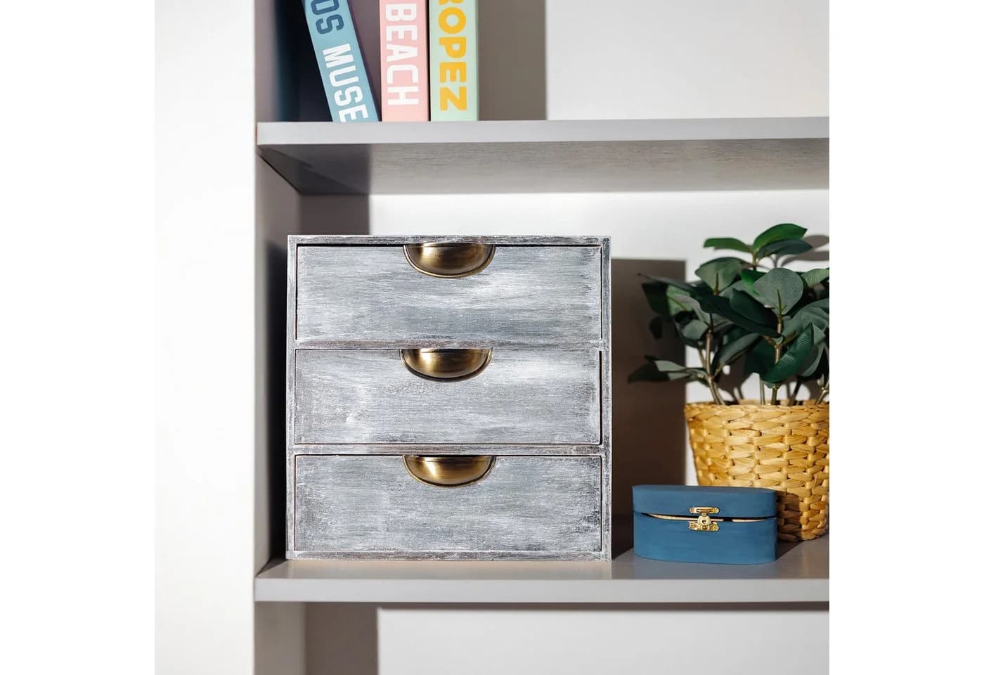 Creative Deco Schubladenbox 3-tlg. Birkensperrholz Mini-Kommode - Bild 5