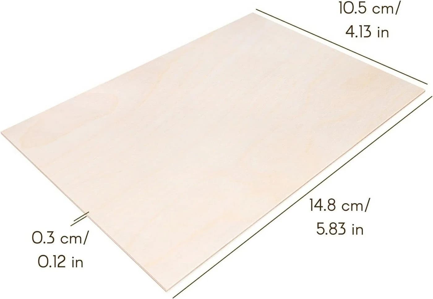Creative Deco Birkensperrholzplatte 3mm 10-tlg. Bastelnaturmaterial