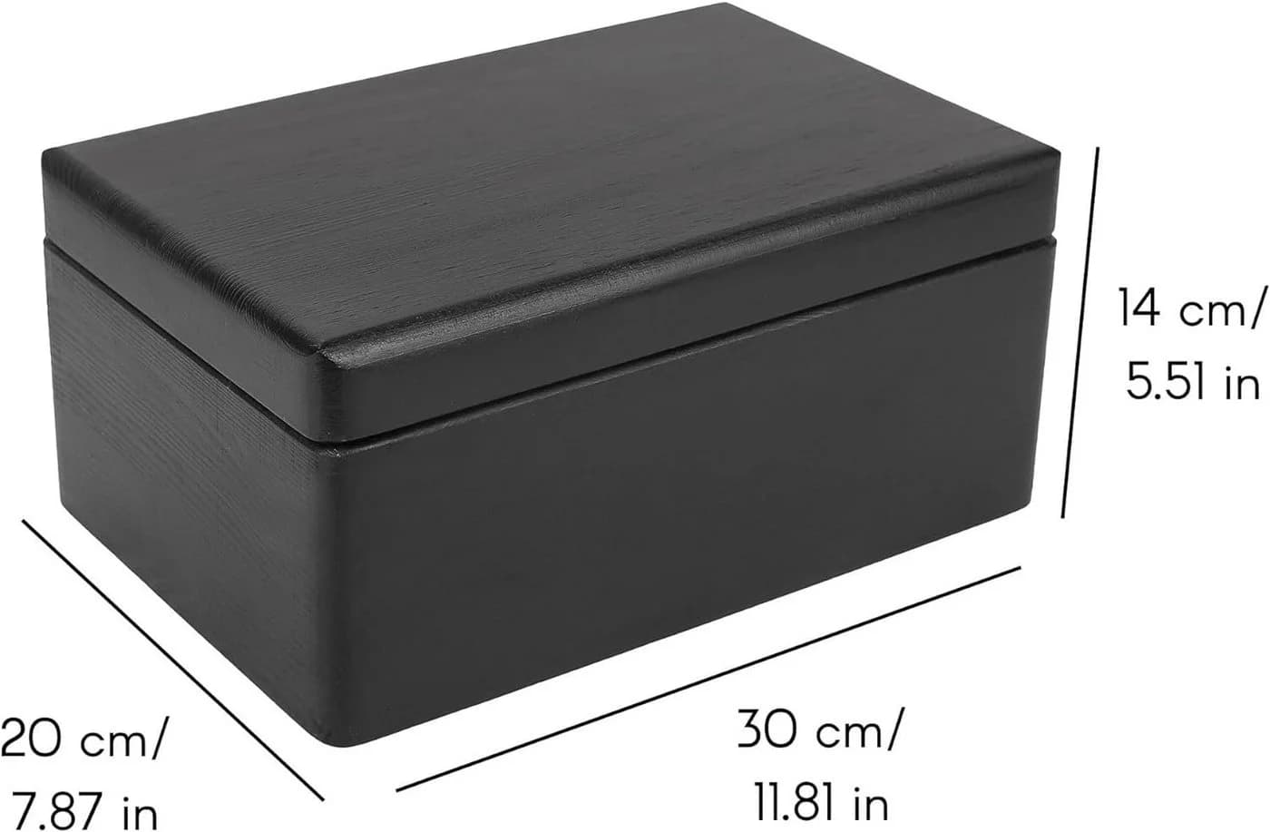 Creative Deco Holzkiste mit Deckel Groß Schwarz - Bild 3