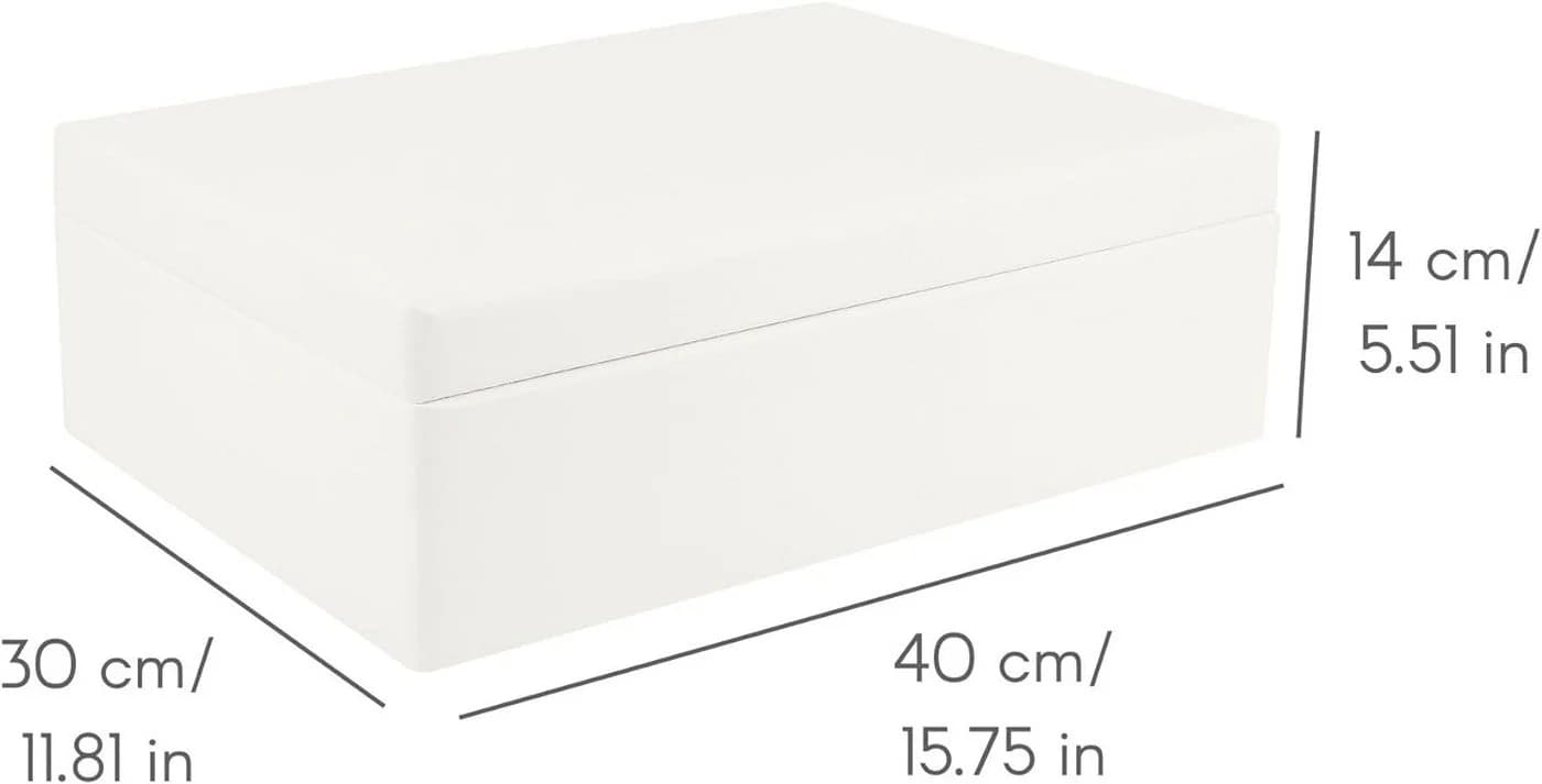Creative Deco Holzkiste XL Weiß mit Deckel - Bild 3