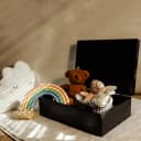 Creative Deco Aufbewahrungsbox XL Holzkiste mit Deckel Schwarz Bild 1