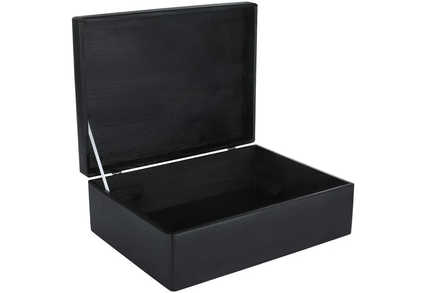 Creative Deco Aufbewahrungsbox XL Holzkiste mit Deckel Schwarz - Bild 2