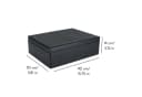 Creative Deco Aufbewahrungsbox XL Holzkiste mit Deckel Schwarz Bild 3