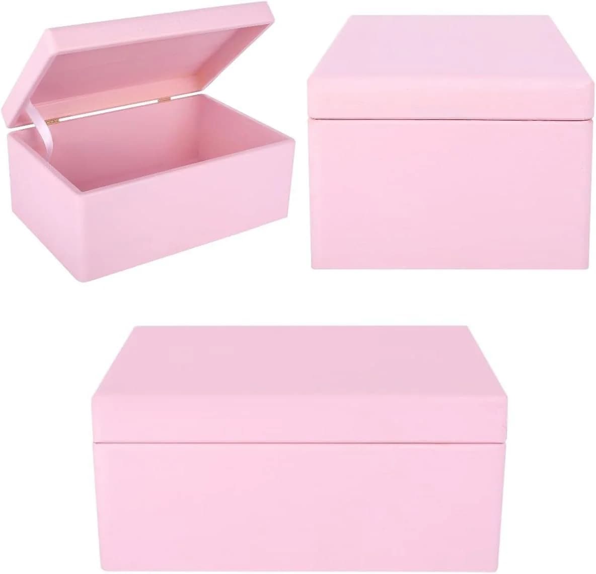 Creative Deco Holzkiste mit Deckel Rosa Aufbewahrungsbox - Bild 5