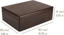 Creative Deco Holzkiste XL Braun mit Deckel Bild 3