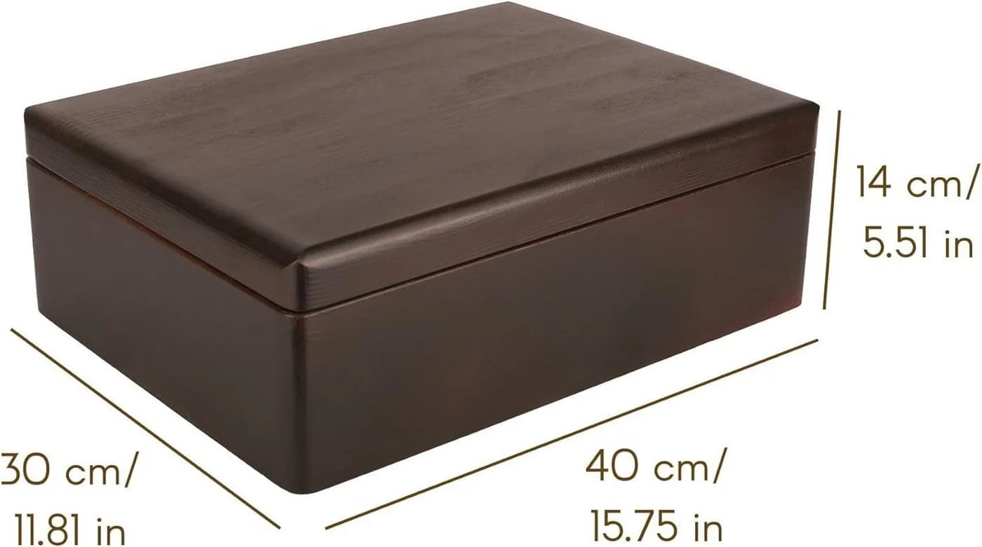 Creative Deco Holzkiste XL Braun mit Deckel - Bild 3