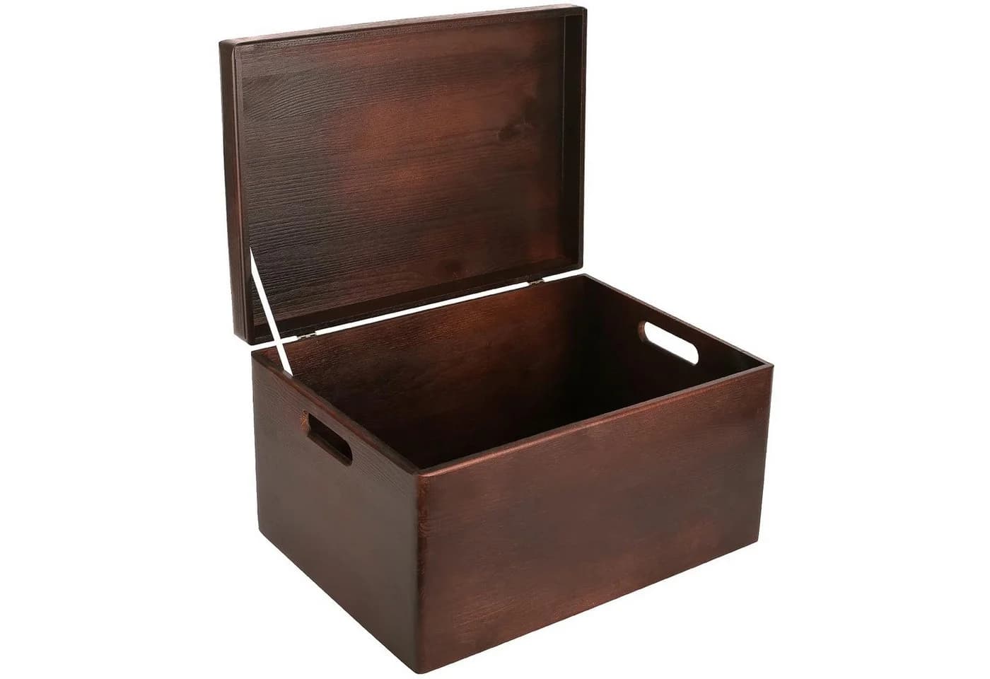 Creative Deco Holzkiste XXL Braun mit Griffen und Scharnieren - Bild 2