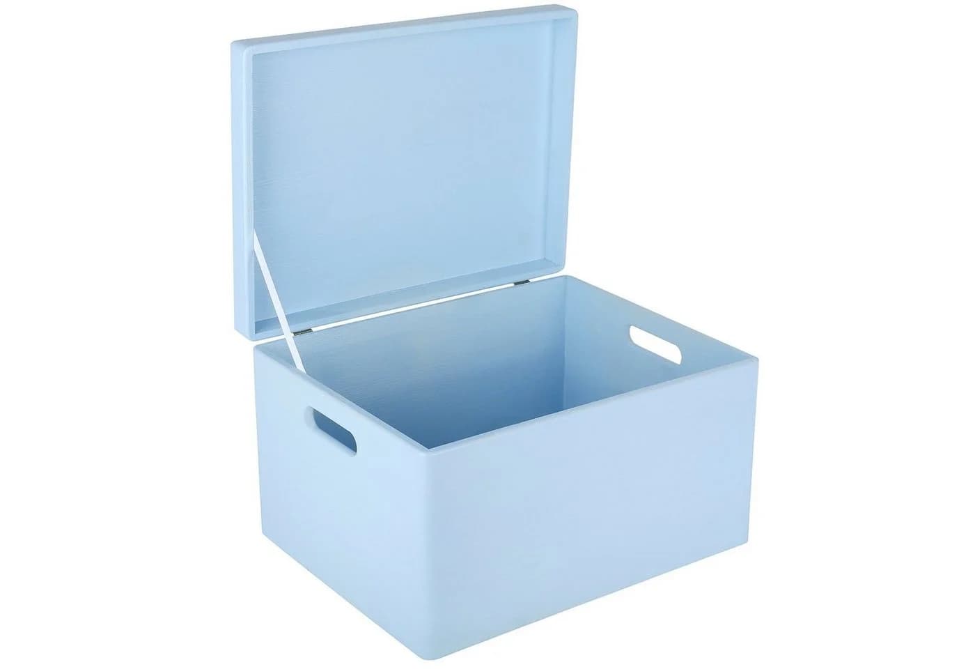 Creative Deco Holzkiste XXL Blau mit Griffen und Scharnieren - Bild 2