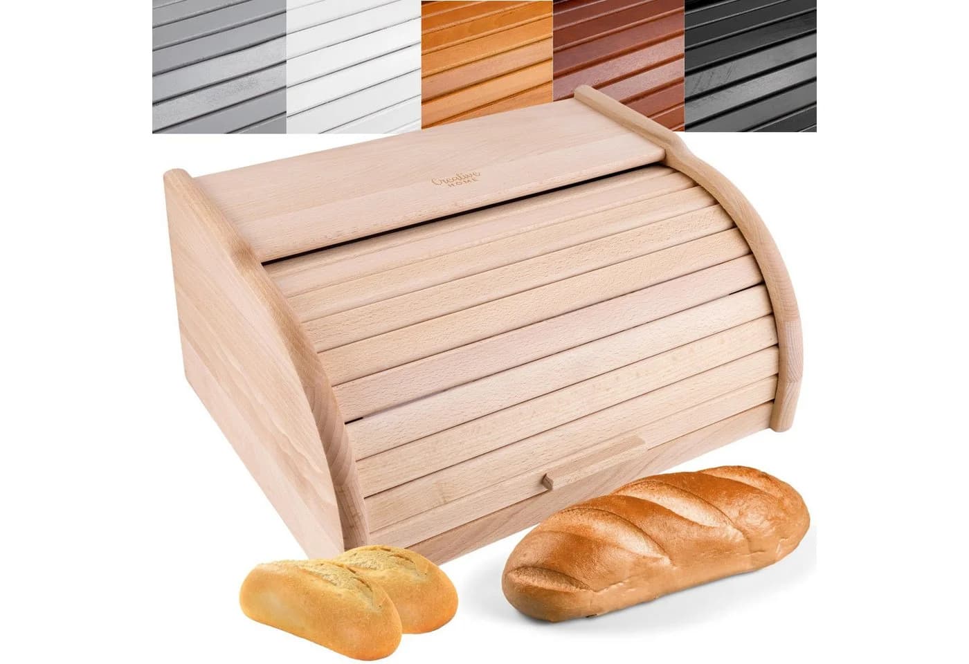 Creative Home Brotkasten Holz mit Rolldeckel - Bild 2
