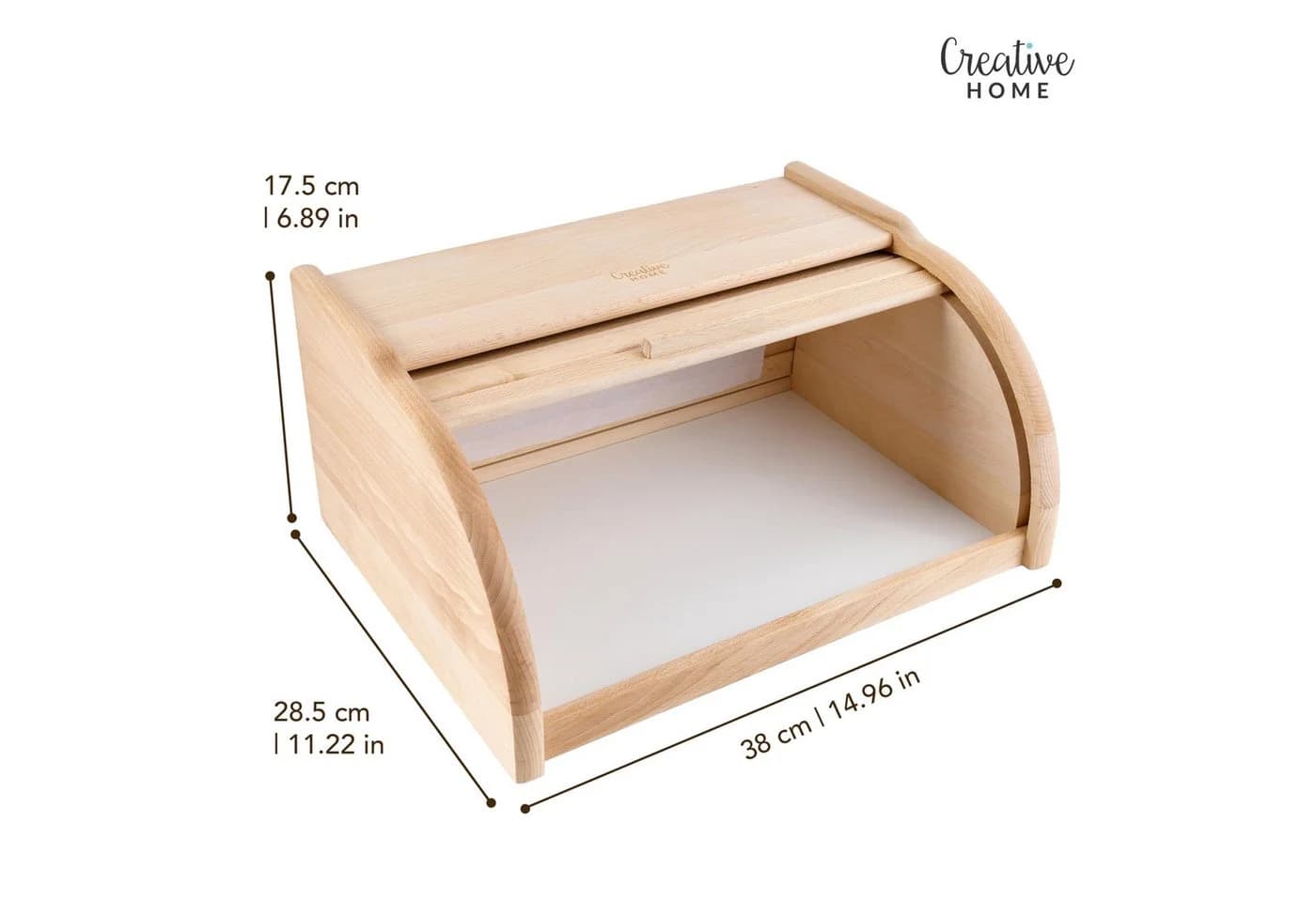 Creative Home Brotkasten Holz mit Rolldeckel - Bild 3