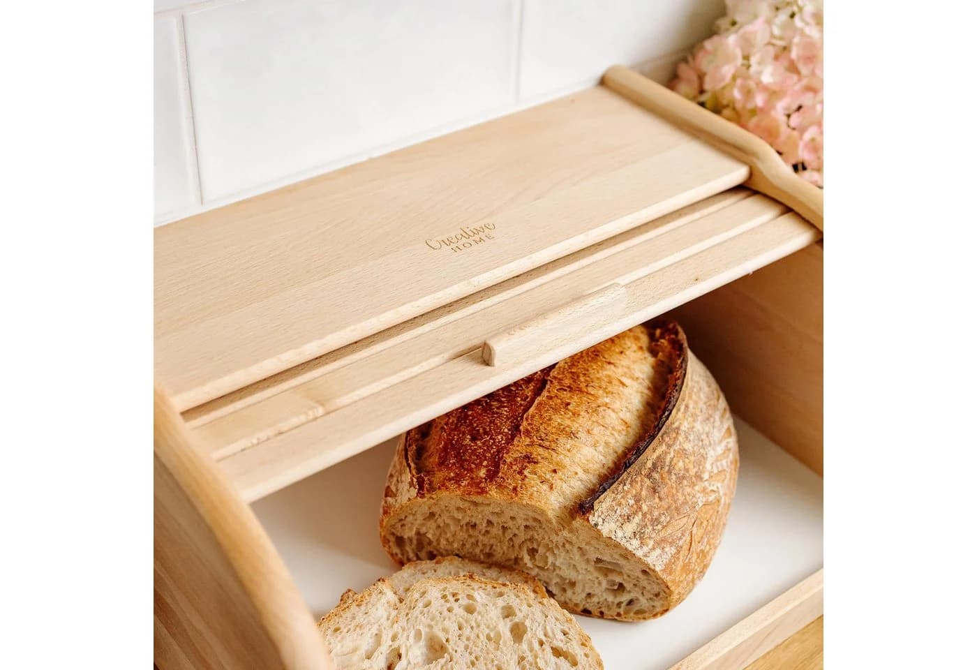 Creative Home Brotkasten Holz mit Rolldeckel - Bild 5