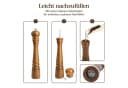 Creative Home Salz- und Pfeffermühle Set 2-teilig Holz Beige/Braun Bild 5